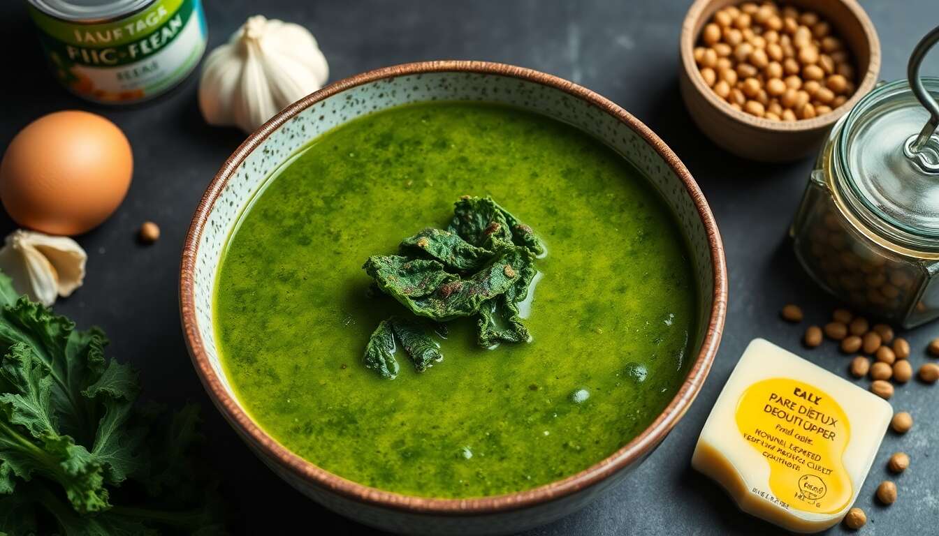 Soupe Détox au Chou Kale : recette Santé