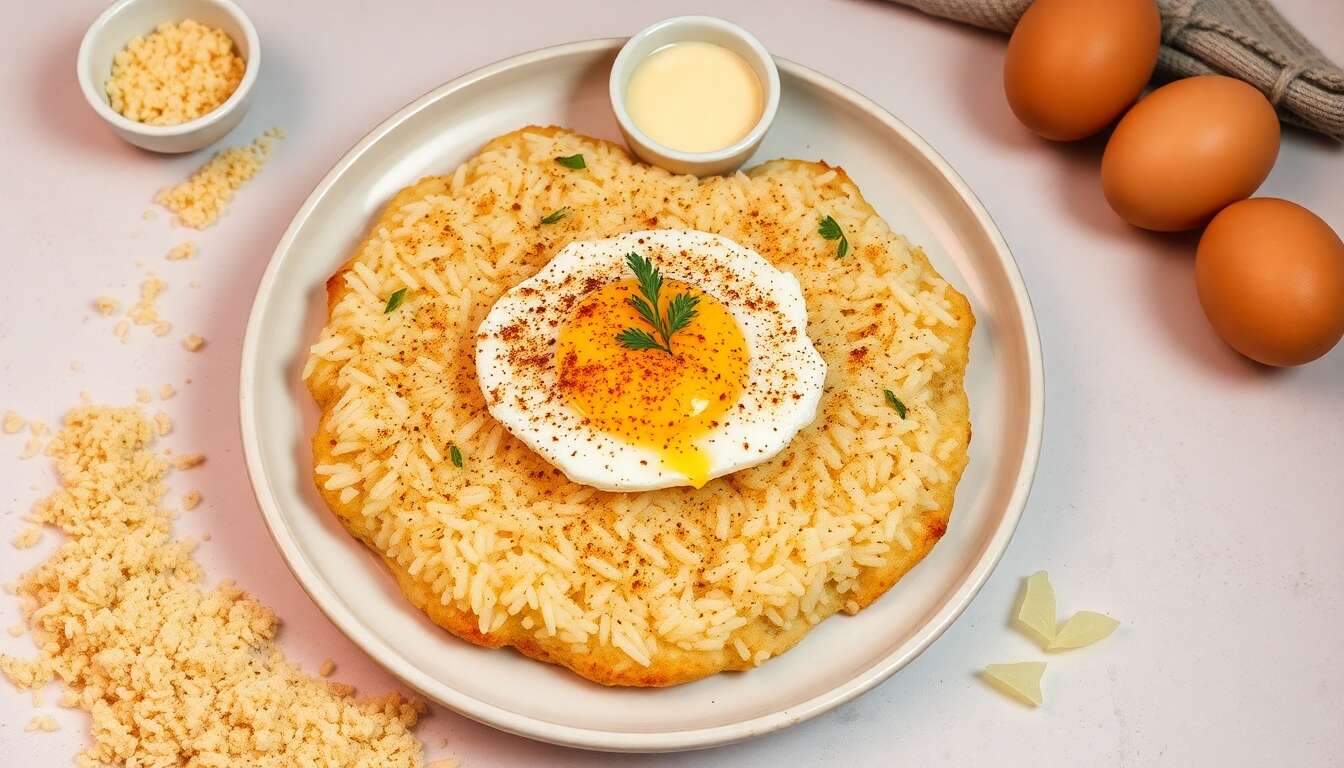 Galette de riz et œuf mollet pané : recette beauté pour vos cheveux