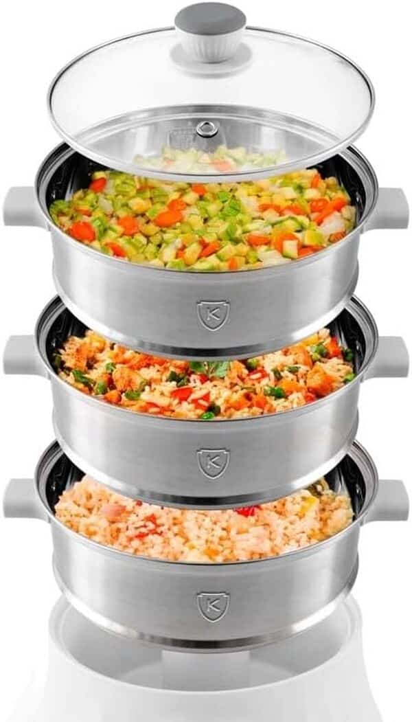 Cuiseur Vapeur & Couscoussier Inox Avec Livre De Recettes Multisteam9 Kitchencook