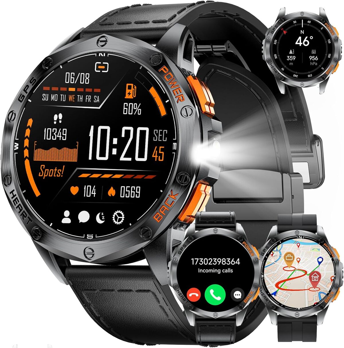 Test de la montre connectée avec GPS pour hommes : autonomie 30 jours et étanchéité 10ATM