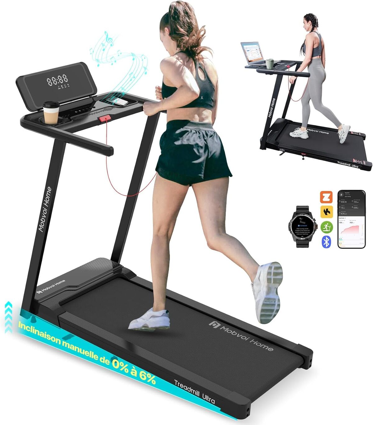 Test du tapis de course Mobvoi Ultra 3 en 1 : puissance et inclinaison