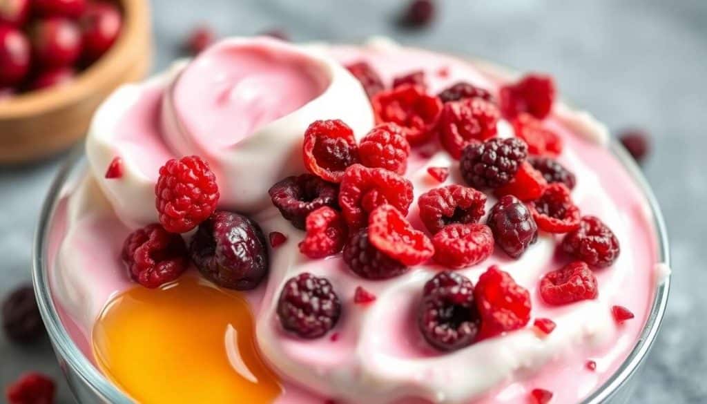 Mousse de yaourt aux fruits rouges : recette beauté pour des cheveux éclatants