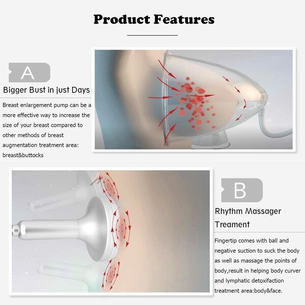 Appareil de ventouses de vide de Massage corporel tasses de levage de la peau Machine Anti Cellulite utilisation à domicile Elitzia ET2183