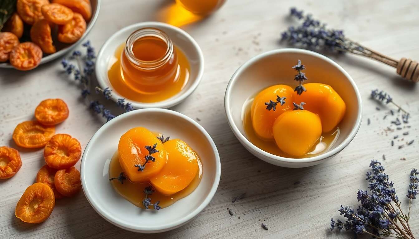 Abricots pochés à la lavande : recette anti-âge pour un teint éclatant