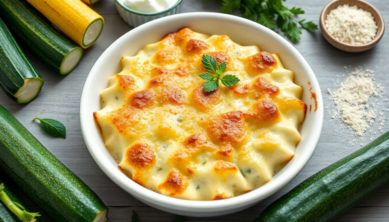 Gratin de courgettes sans lactose : recette savoureuse et légère