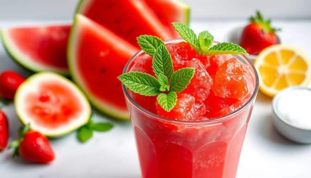 Granité pastèque et fraises : une recette minceur rafraîchissante