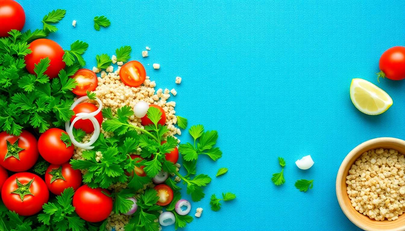 Taboulé libanais à base de persil et menthe pour un teint éclatant