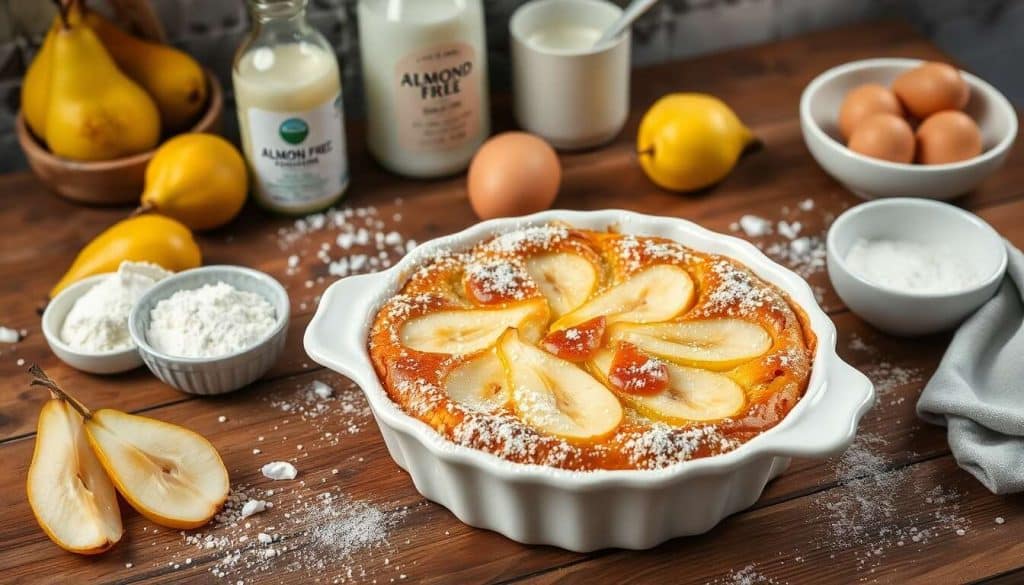Clafoutis aux poires vanillées sans gluten : recette facile et savoureuse