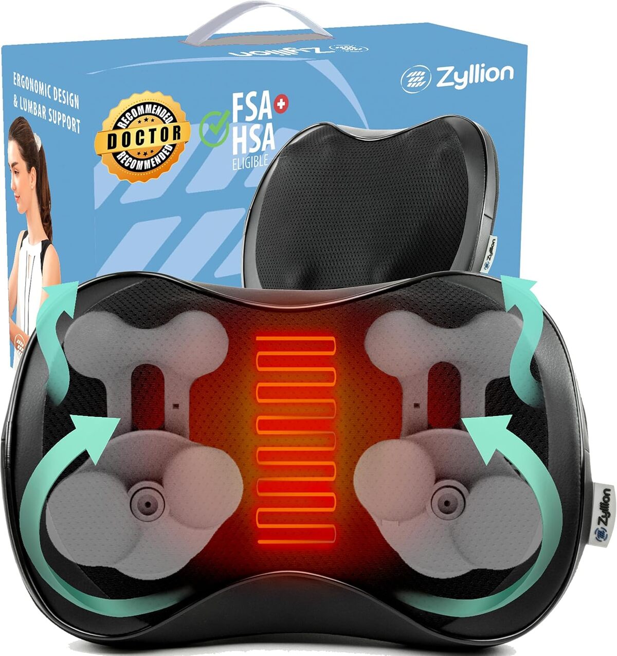 Test du coussin de massage shiatsu Zyllion ZMA-25 : détente et soulagement assurés
