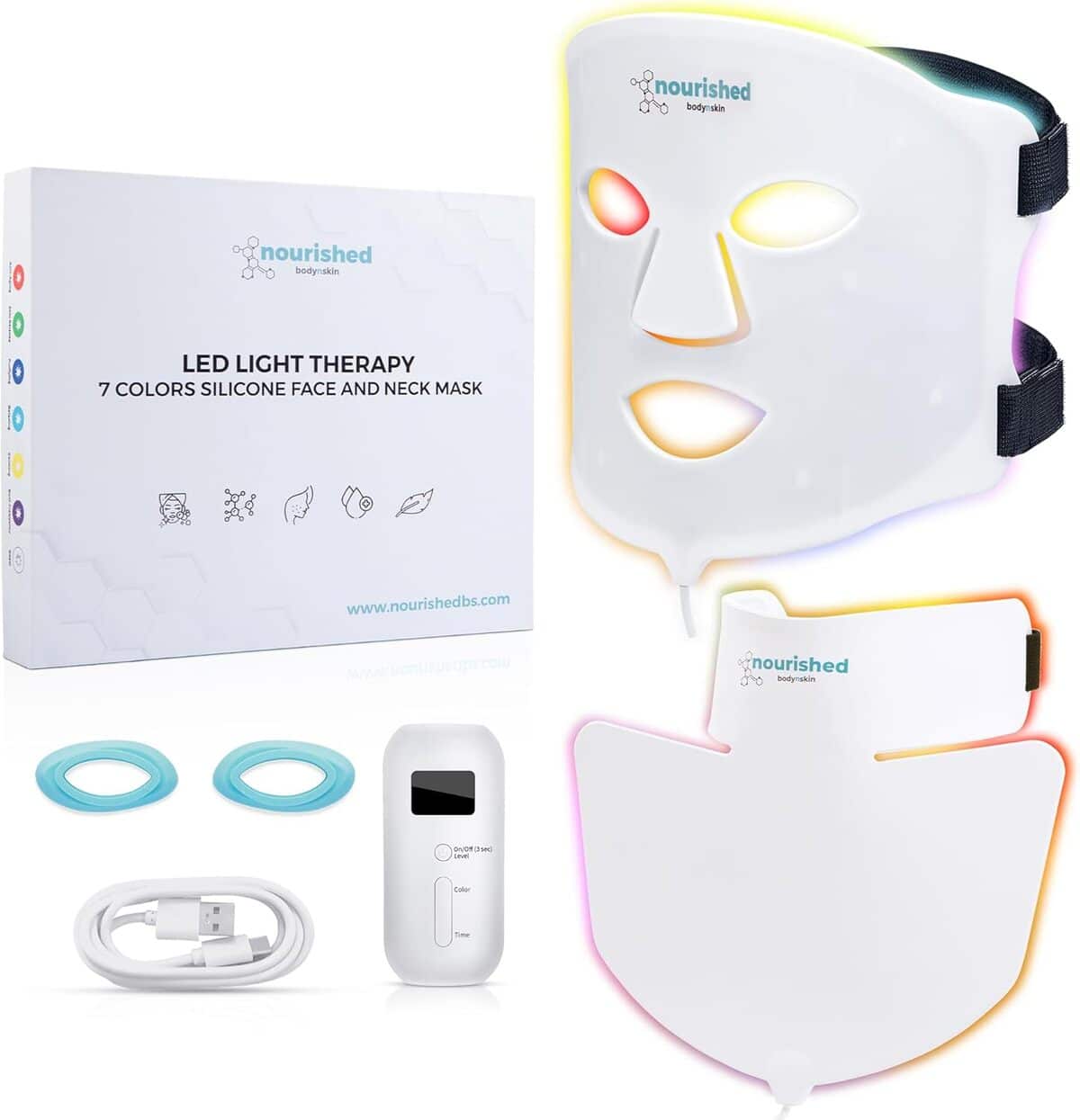 Test du masque LED Nourished Bodynskin : soin anti-âge 7 couleurs