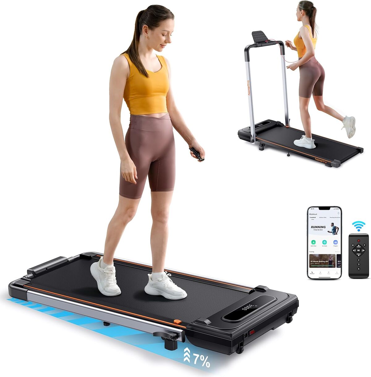 Test du tapis de marche électrique pliable 2, 25HP homeTro