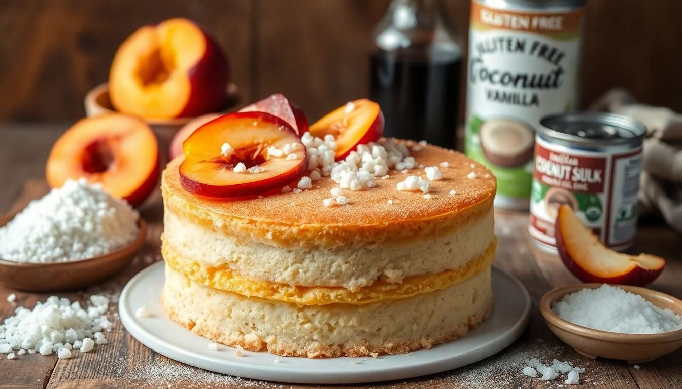 Gâteau de tapioca aux pêches sans gluten : la recette savoureuse