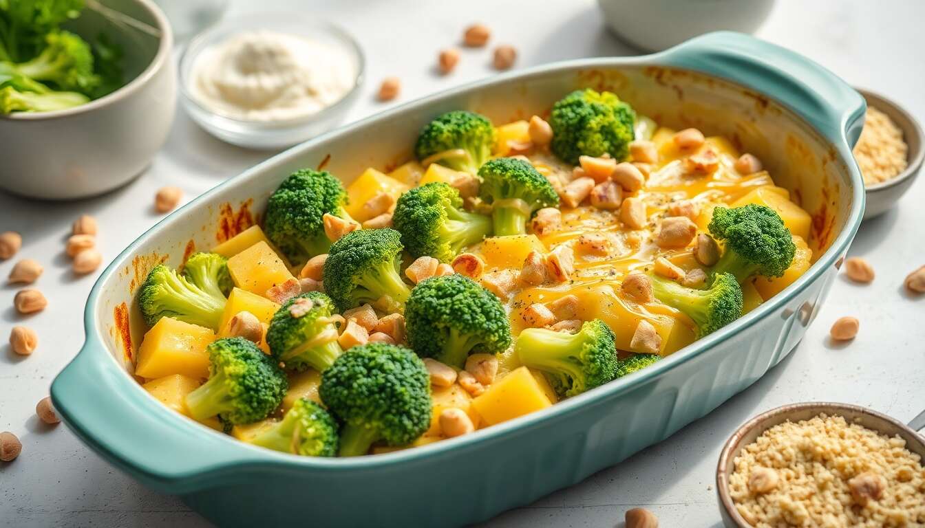 Gratinée de brocoli, thon et noisettes : recette anti-âge antioxydante
