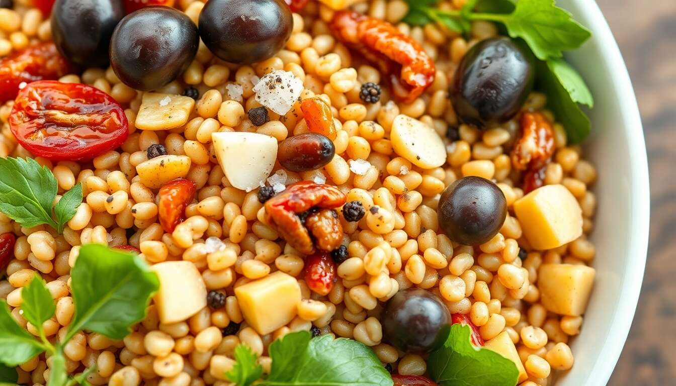 Salade de petits légumes à l'épeautre : recette anti-âge savoureuse