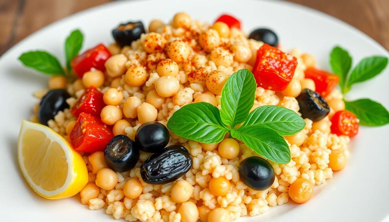 Salade de semoule aux pois chiches : une recette anti-âge savoureuse