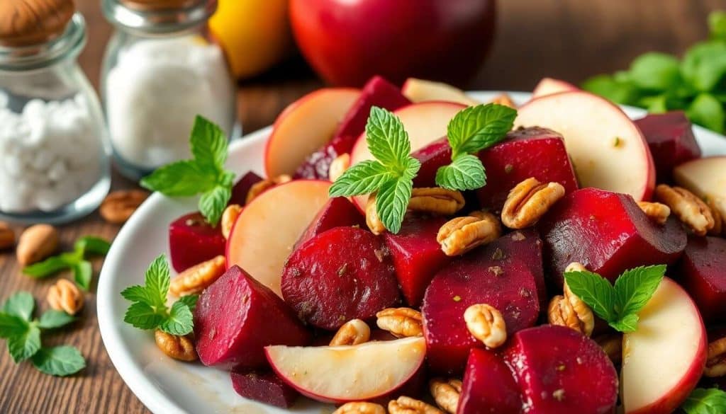 Salade détox de pommes et betteraves crues