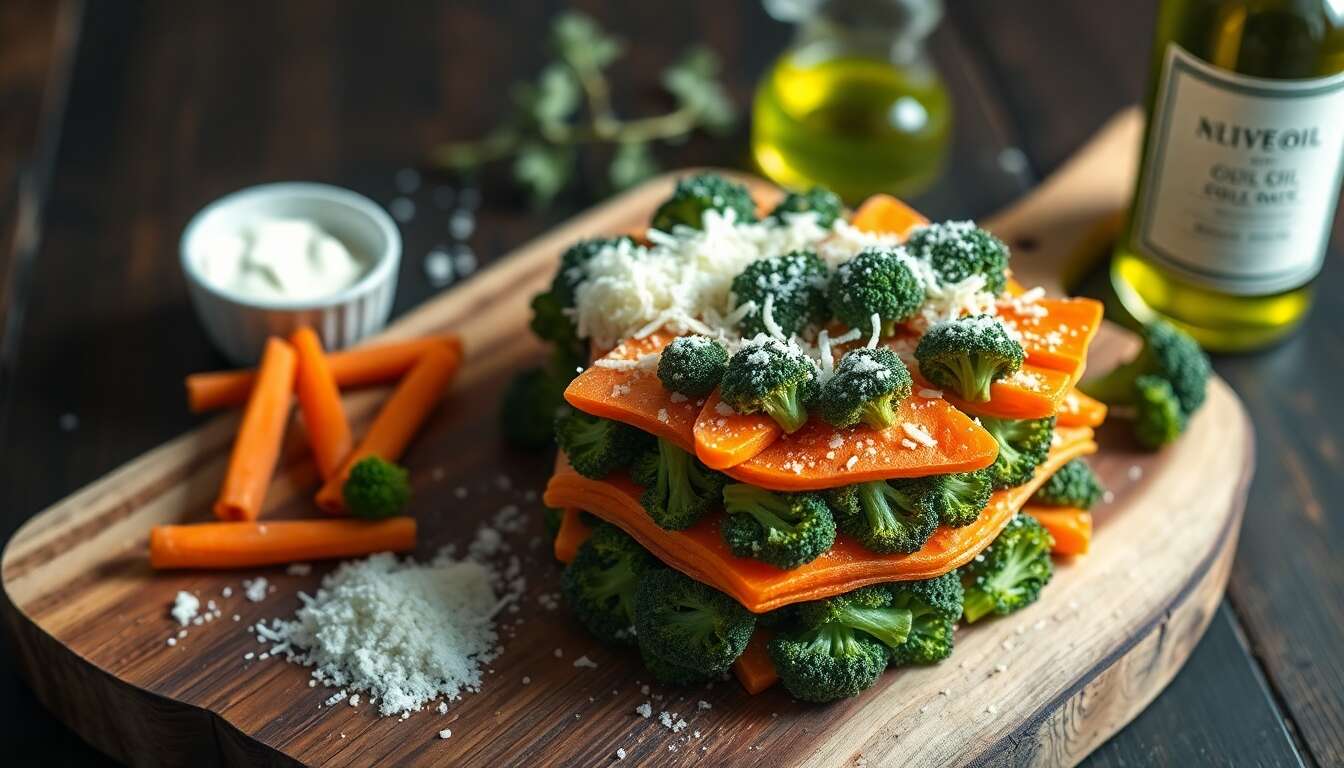 Millefeuille de brocolis et carottes : recette anti-cellulite savoureuse