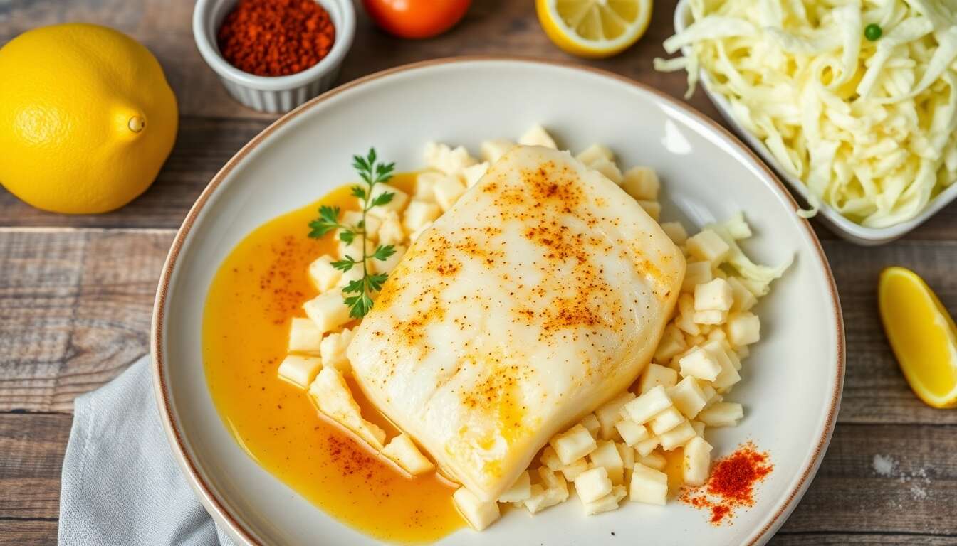 Recette détox : papillote de cabillaud au curry et brunoise de chou