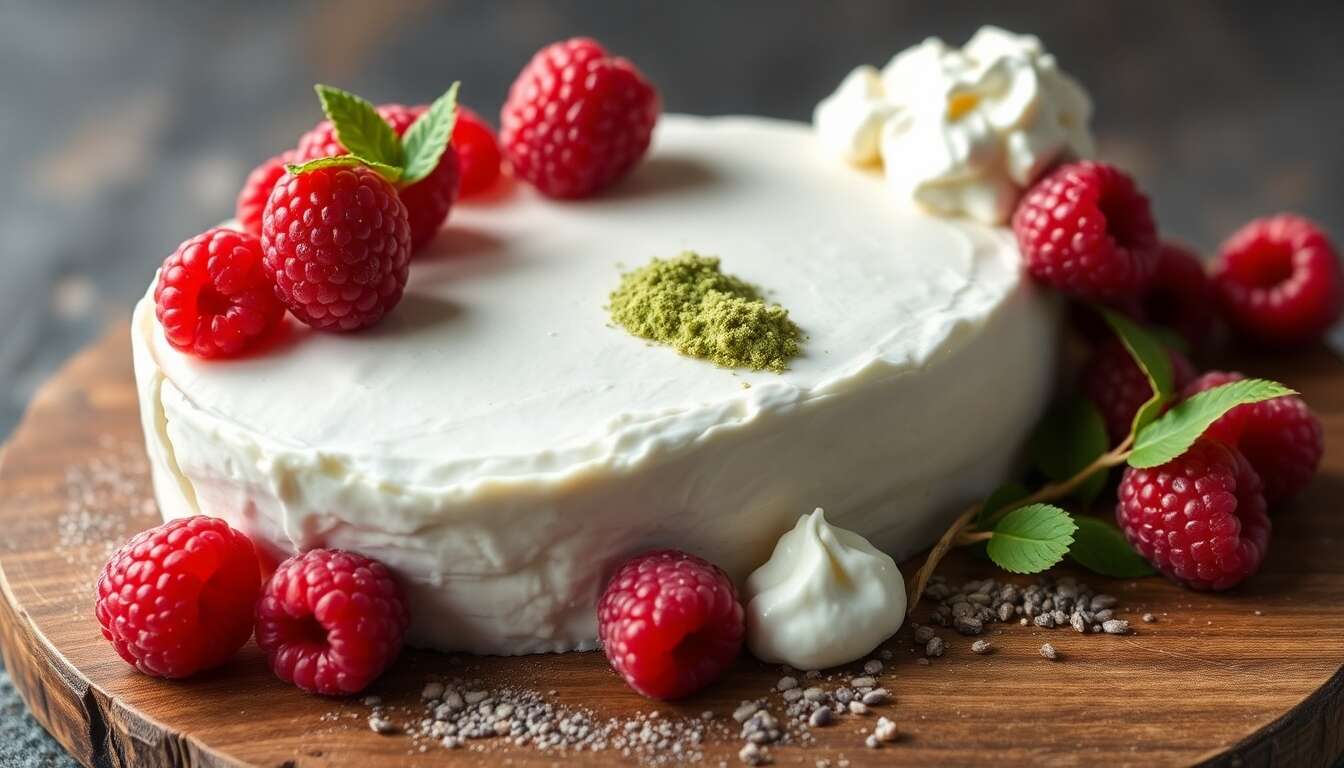 Fromage blanc aux framboises et thé vert : dessert anti-cellulite sain