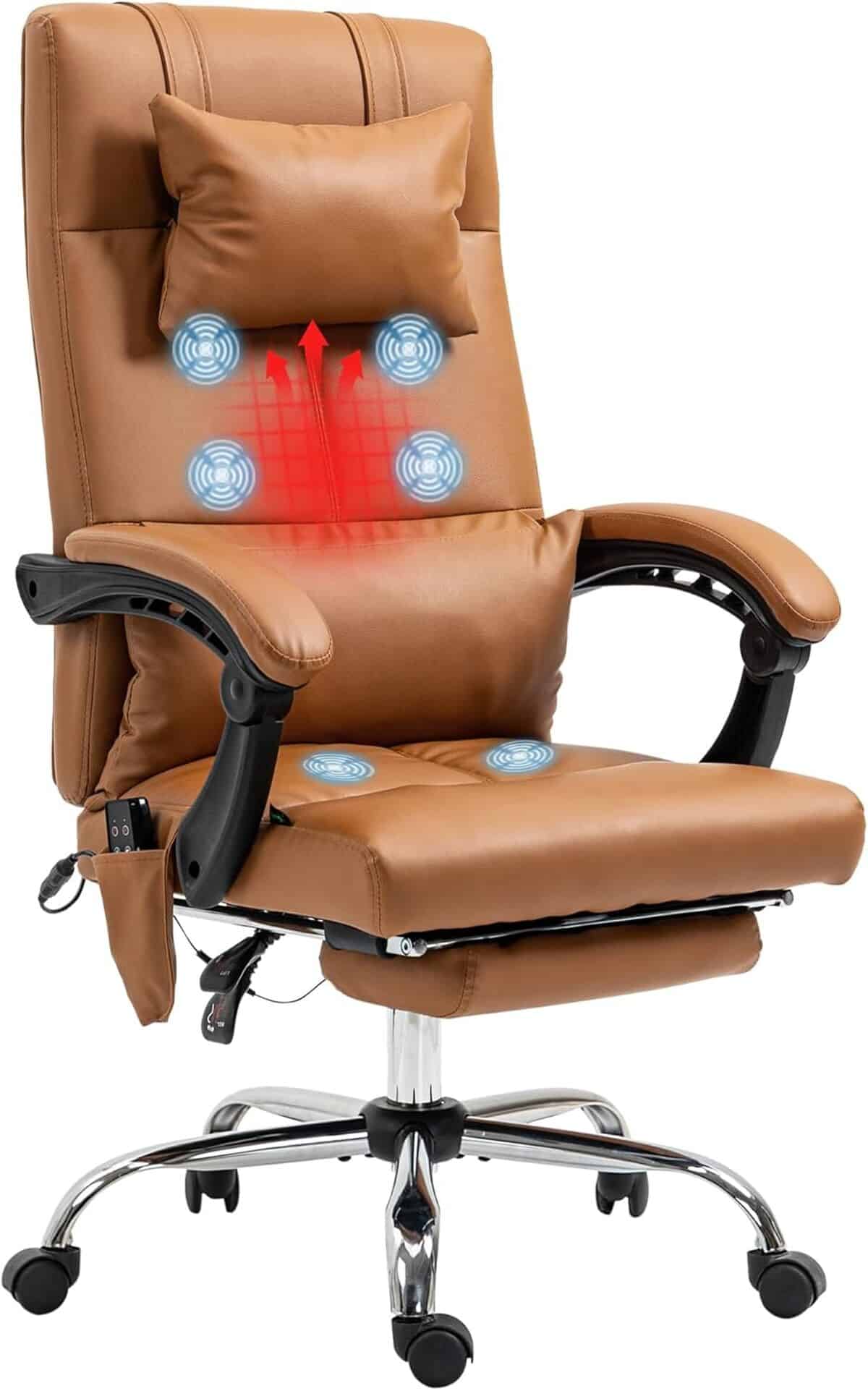 Test : vinsetto fauteuil de massage de bureau avec repose-pieds et télécommande