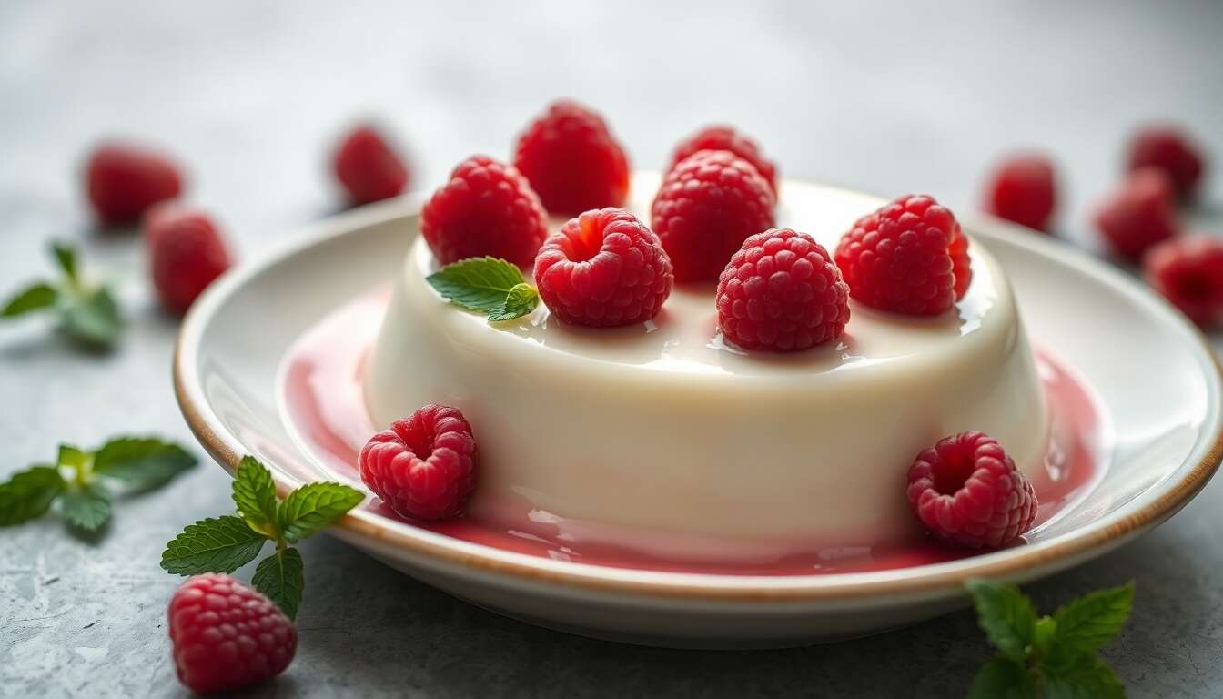 Panna Cotta sans Sucre aux Framboises : délicieuse Recette Santé