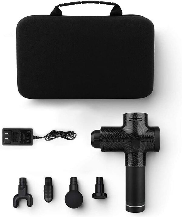 Modaka Thérapie électronique Pistolets de massage corporel à 3 rangées Pistolets de massage à DEL sans brosse Muscles du corps pour soulager la douleur (C)