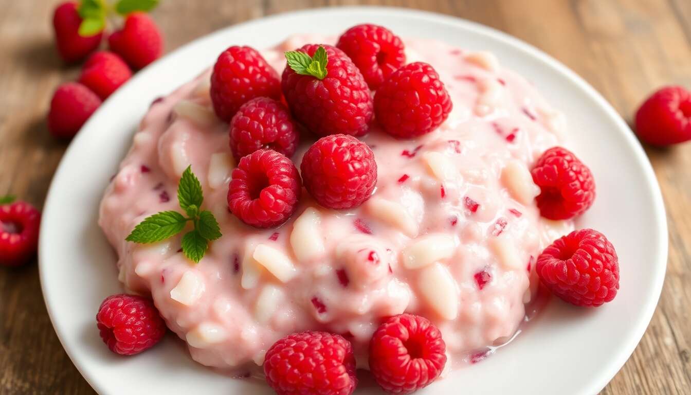 Riz au lait aux framboises : une recette éclat jeunesse pour votre teint