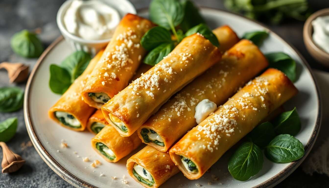 Cigares aux épinards et ricotta : recette sans gluten