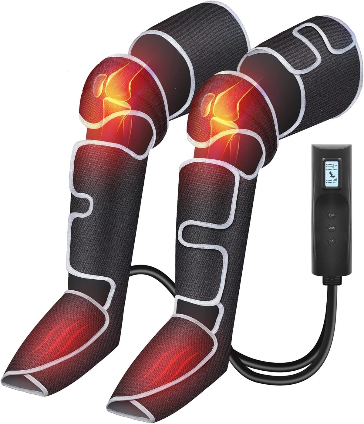 Test du masseur de jambes Comfier avec chaleur et intensités réglables
