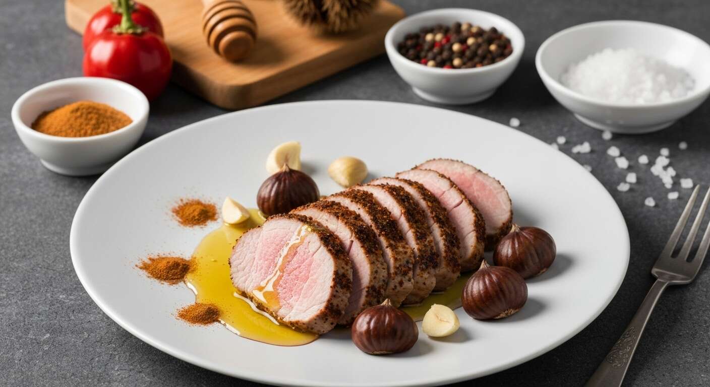 Filet mignon épicé aux châtaignes : recette minceur délicieuse