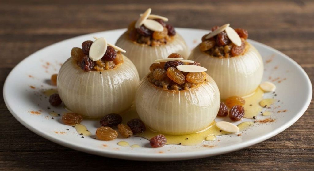 Oignons farcis aux fruits secs sans sel : recette savoureuse et diététique