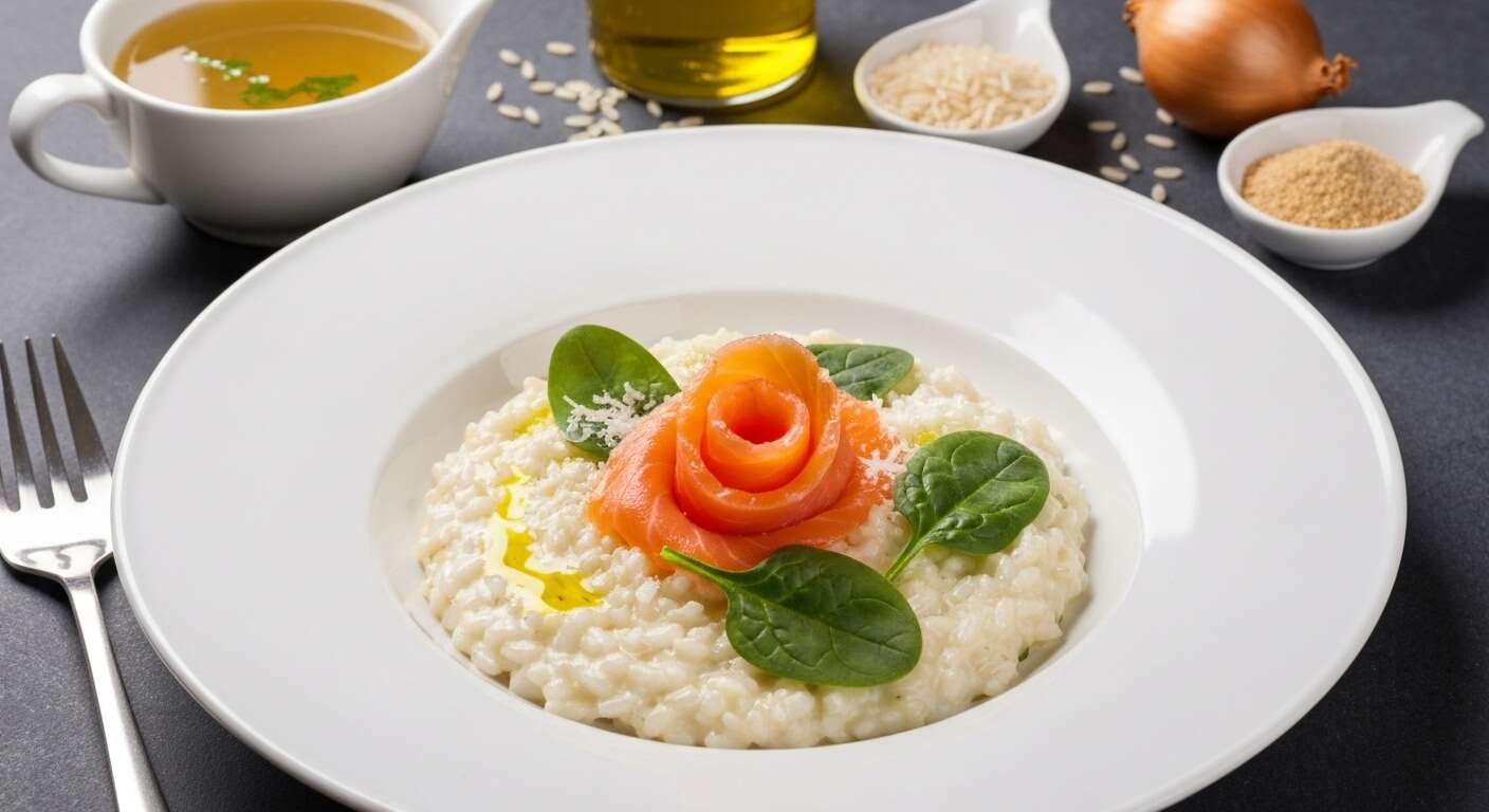 Risotto aux épinards et saumon : une recette pour de beaux cheveux
