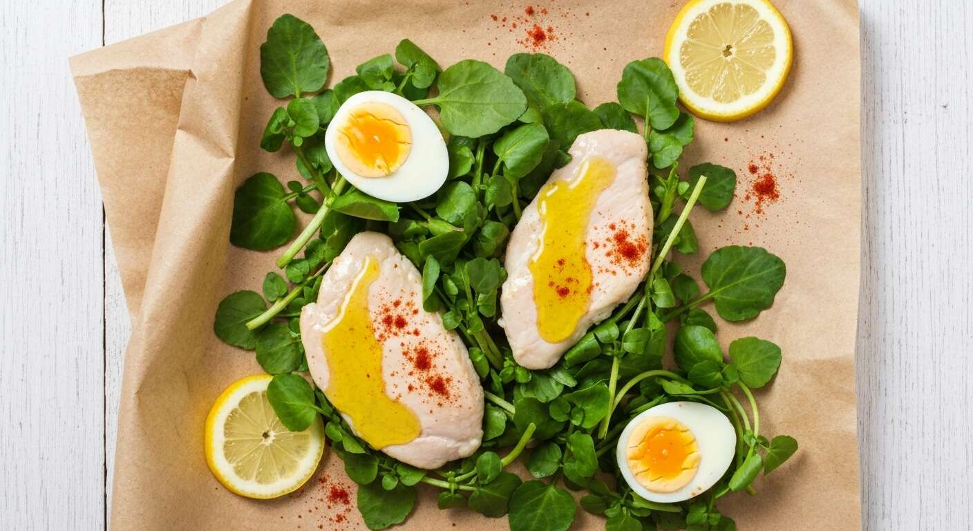 Papillote de Poulet : recette Détox au Cresson