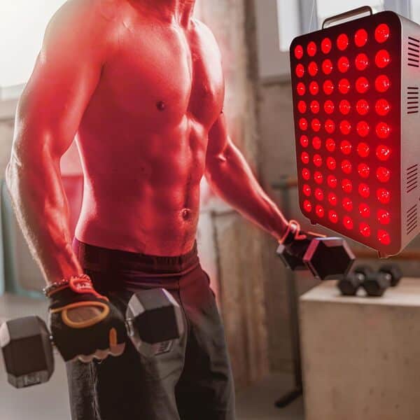 Appareil de thérapie par lumière rouge, panneaux de luminothérapie avec 60 LED à double puce, 660 nm et 850 nm rouge et proche infrarouge, thérapie pour le soulagement du corps, la santé de la peau