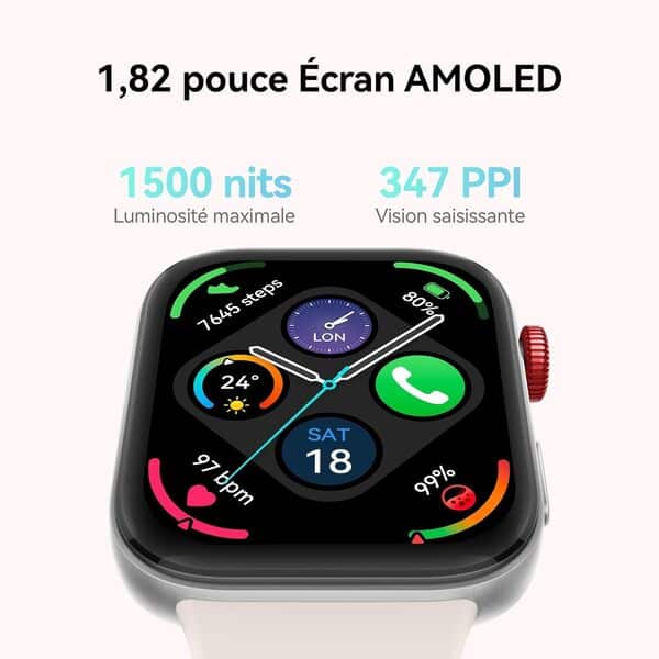 HUAWEI Watch FIT 3, Montre Connectée, Appels Bluetooth, Écran AMOLED 1,82