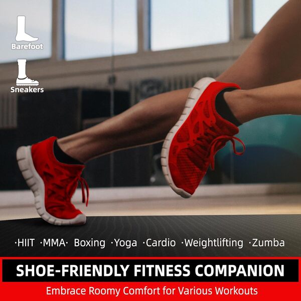 Tapis de Yoga Sport Pilates 7mm Grande Antidérapant, 183x122/244x183 cm Yoga Mat pour Exercices, fitness, gymnastique Gym et a la Maison, avec Sangle et Sac (Noir)