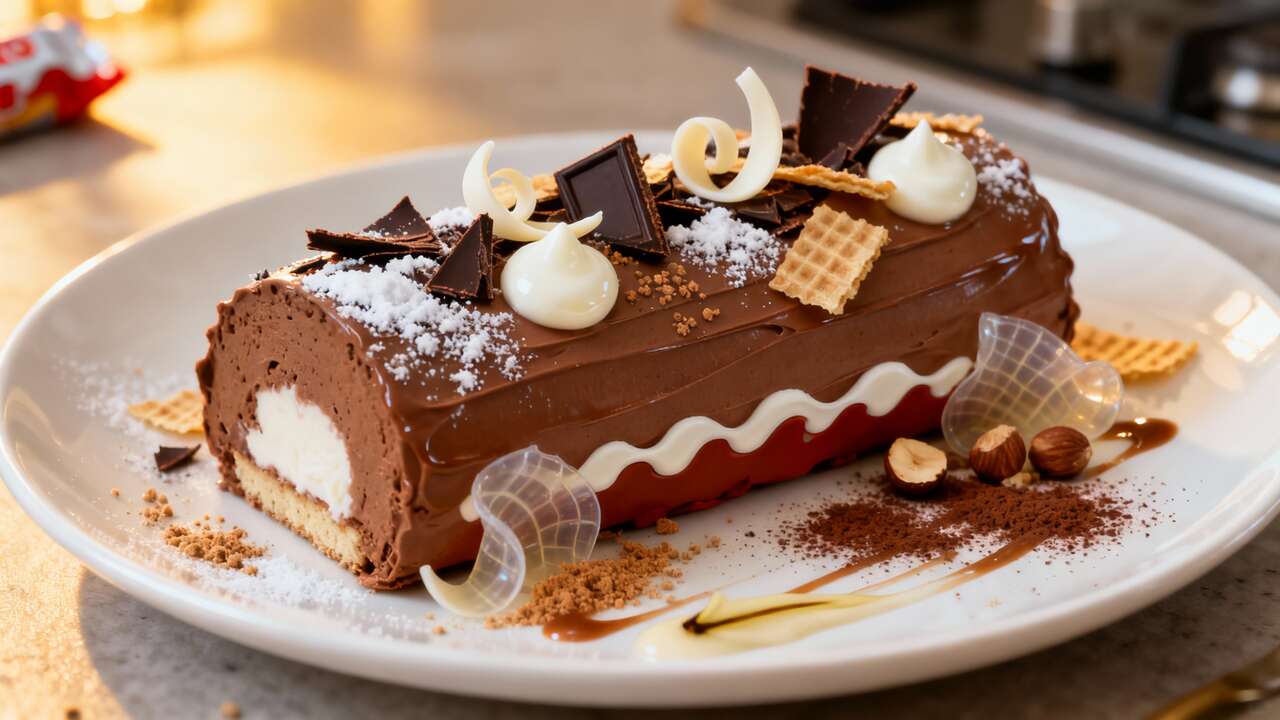 Bûche façon Kinder : recette gourmande et facile
