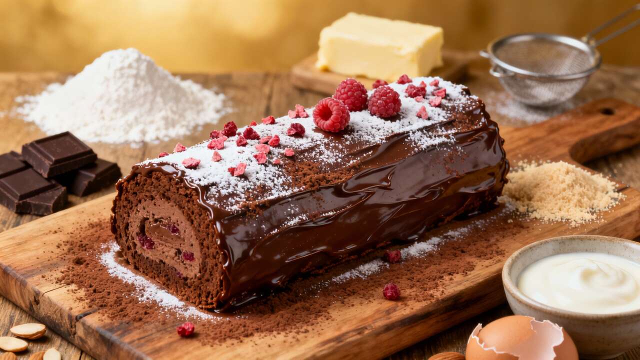 Bûche Chocolat Framboises : la Recette Gourmande