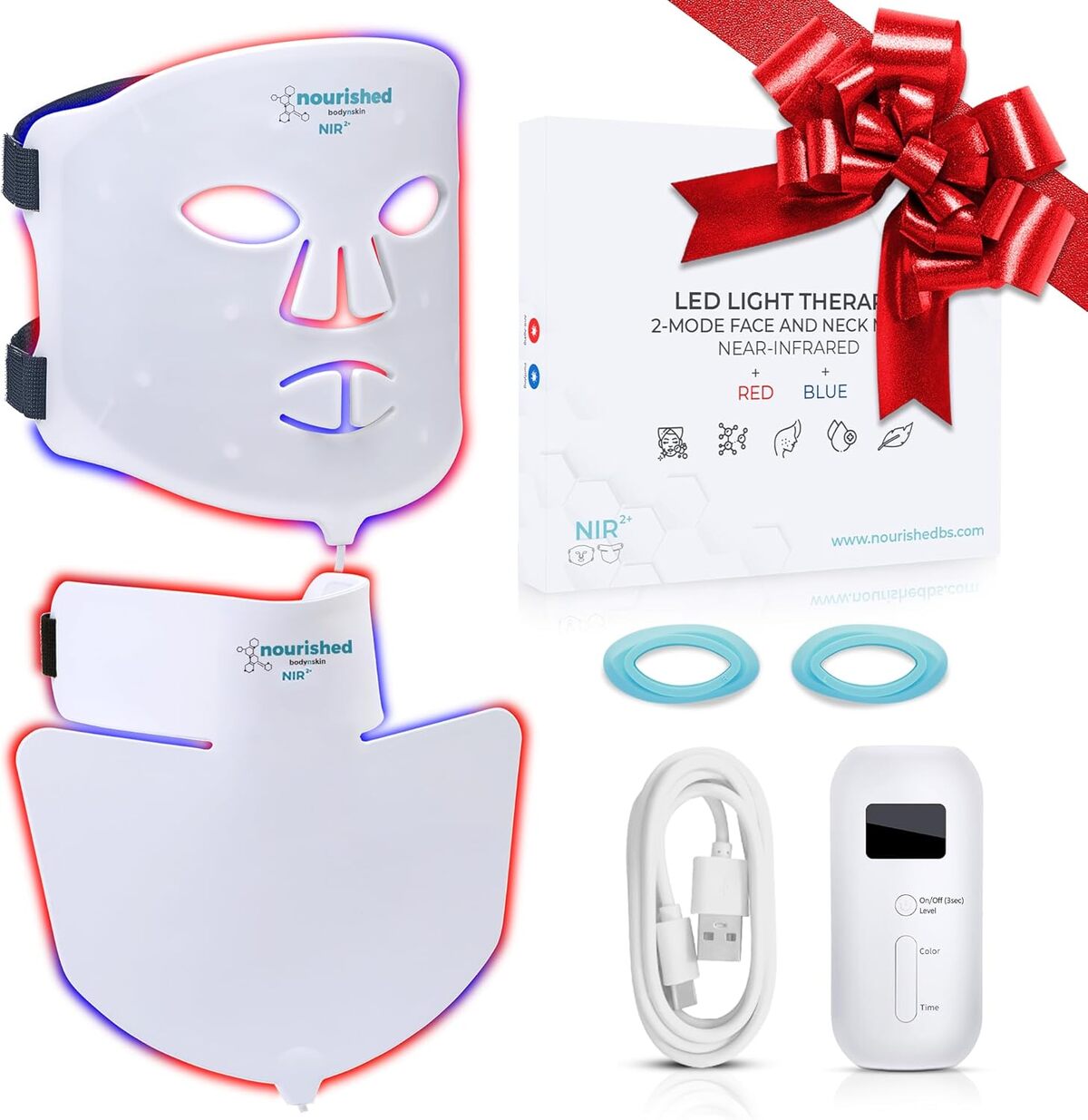 Test du masque Nourished Bodynskin LED pour visage et cou - Anti-âge et soin rides