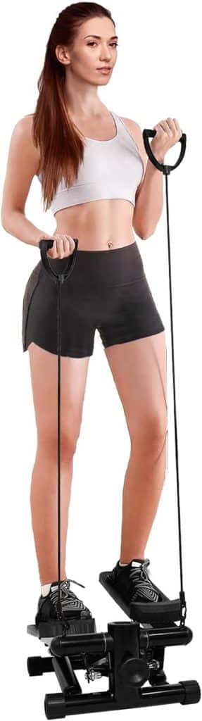 Test du mini stepper réglable Signature Fitness avec bandes de résistance