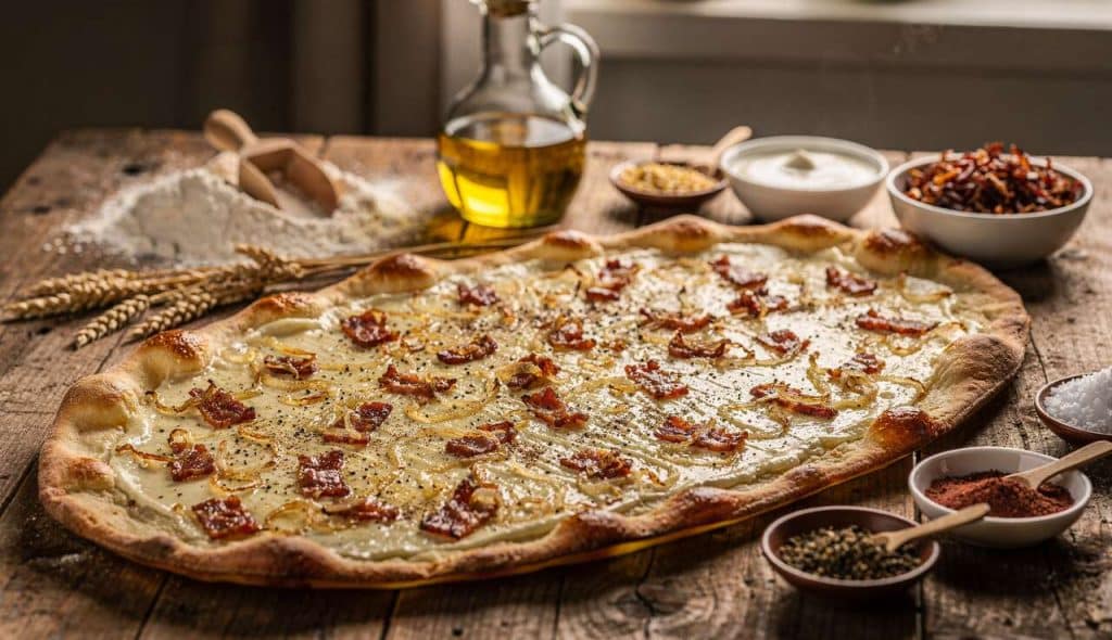 Recette de Flammekueche maison saine et savoureuse