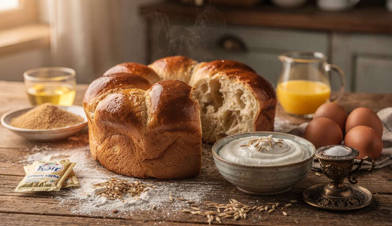 Brioche au skyr : recette saine et moelleuse