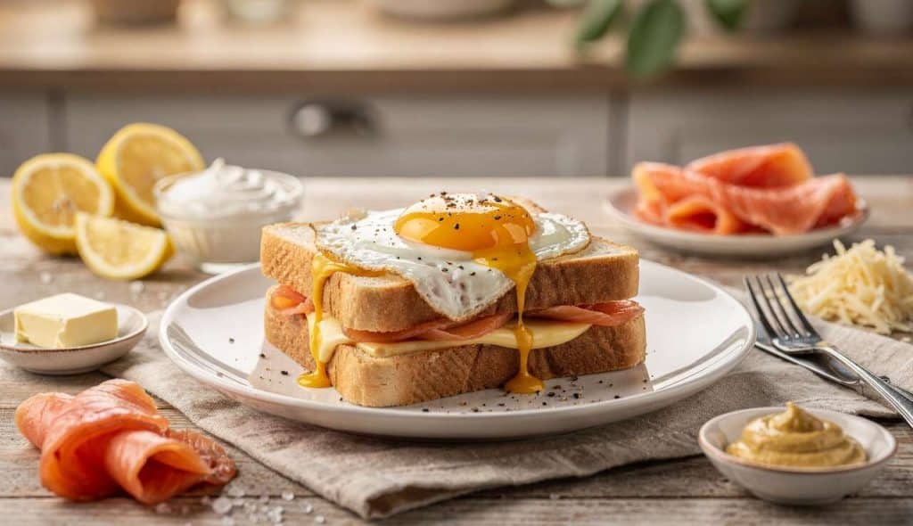 Recette de croques-madame au saumon et citron