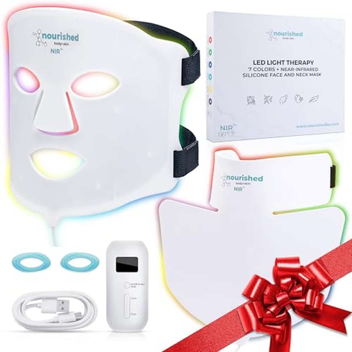 Test du masque LED 7 couleurs Nourished Bodynskin : soin lumineux anti-âge