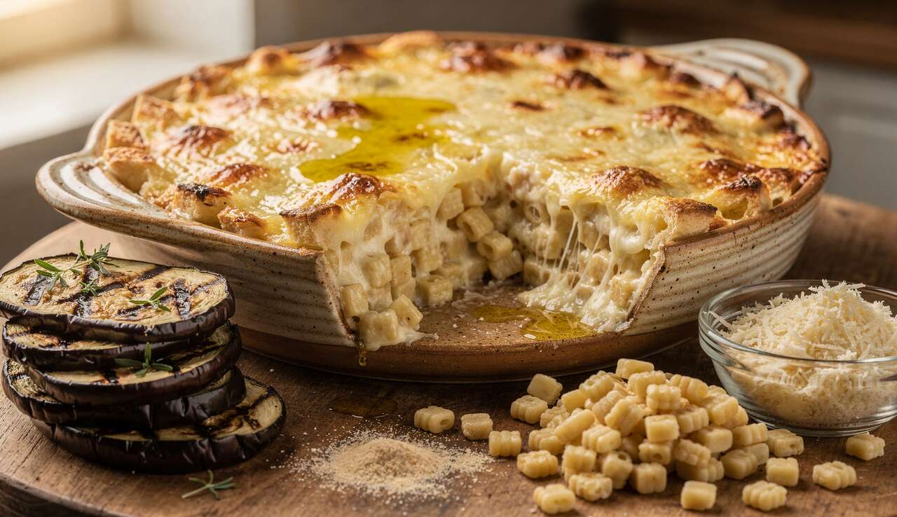 Gratin de crozets aux aubergines : recette savoureuse