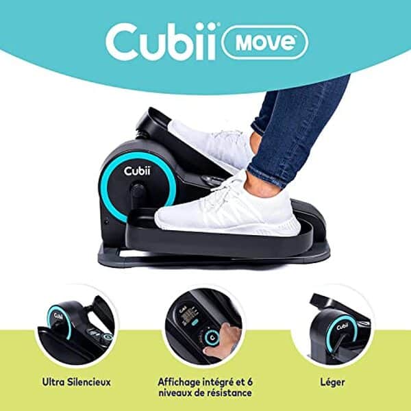 Découvrez le cubii Move, un mini stepper compact et silencieux avec 6 niveaux de résistance pour une remise en forme tout confort.