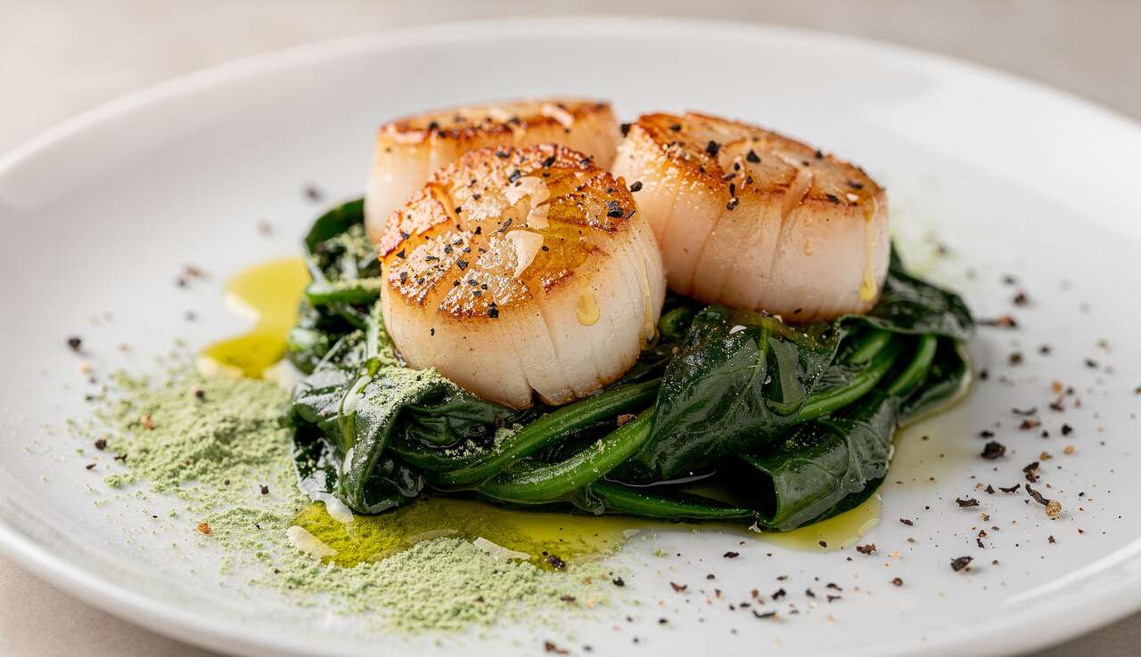 Noix de Saint-Jacques sur lit d'épinards et céleri : la recette anti-âge parfaite ?