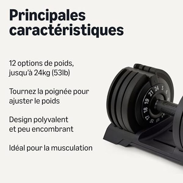Découvrez notre review détaillée de l'haltère ajustable Amazon Basics 24 kg : performance, praticité et qualité pour améliorer votre entraînement à domicile.