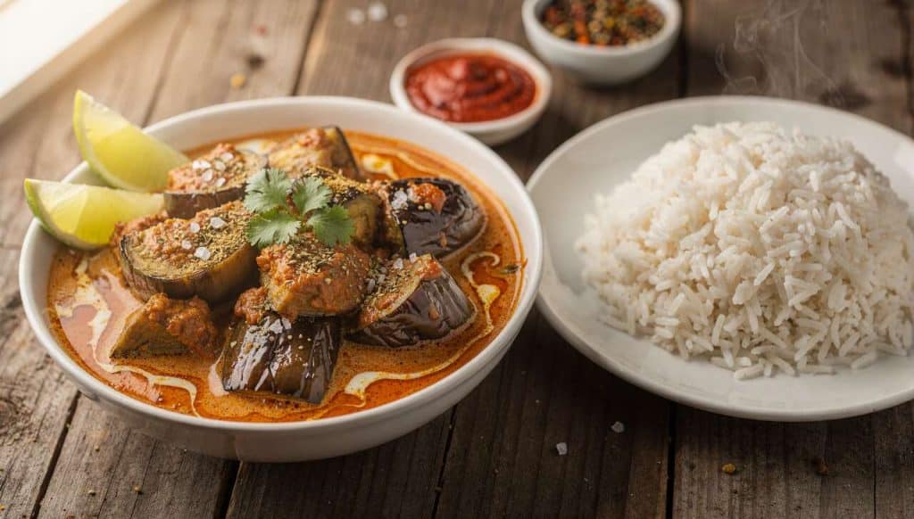 Curry d'aubergines au lait de coco : recette savoureuse et facile