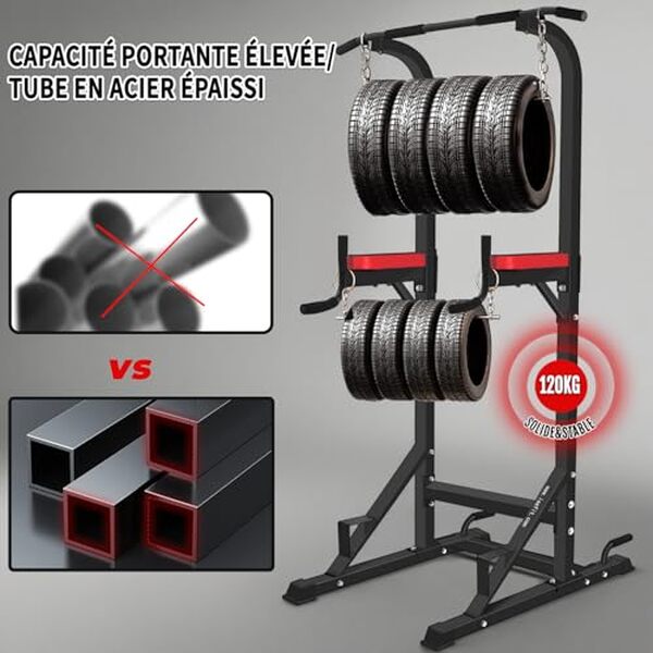 Explorez en détail la chaise romaine ISE 5 en 1 Power Tower : un équipement de fitness complet pour vos entraînements à domicile. Optimisez vos séances avec cet appareil multifonction.